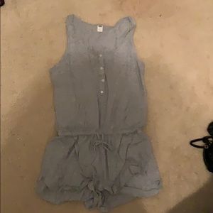Gray romper.